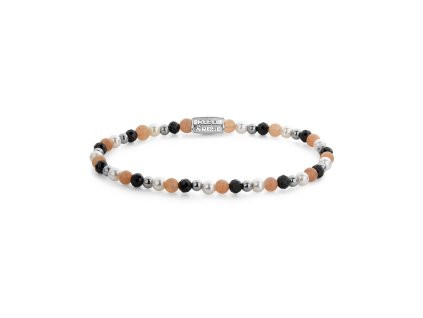 Rebel & Rose RR-40161-S-S náramek Black Glam Rocks Party Silver
