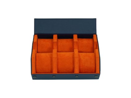 Úložný box na hodinky Rothenschild RS-3178-6-BLU-ORG modrooranžový