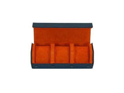 Úložný box na hodinky Rothenschild RS-3176-3-BLU-ORG modrooranžový