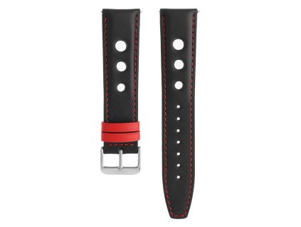 Remienok RB.13245 (22 mm) - černočervený, Černá || Červená