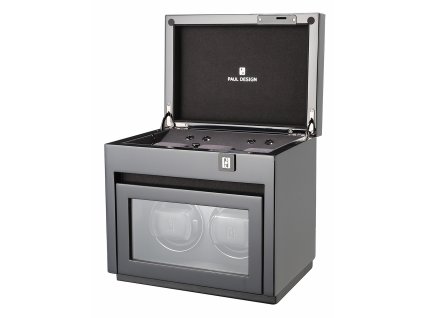 Paul Design 20095 Watch Winder Gentlemen 2+3 Black Highgloss