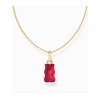 Thomas Sabo KE2209-414-10-L45 Gold-plated chain with red Goldbears pendant