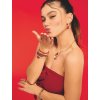 Thomas Sabo KE2209-414-10-L45 Gold-plated chain with red Goldbears pendant