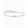 Thomas Sabo A2157-051-9-L19V Silver náramek s růžovým zirkonem heart