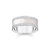 Thomas Sabo TR2446-041-14-58 Silver band prstýnek with white zirconia and enamel