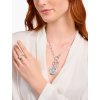 Thomas Sabo KE2193-035-9-L47V Silver necklace with link chain elements and pink beads