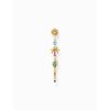 Thomas Sabo H2286-488-7 Gold-plated single earrings palm cactus with coloured stones