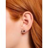Thomas Sabo H2281-414-13 Gold stud earrings with violet onyx