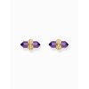 Thomas Sabo H2281-414-13 Gold stud earrings with violet onyx