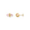 Thomas Sabo H2281-414-9 Gold stud earrings with pink onyx