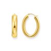 Thomas Sabo CR739-413-39 Bold - Gold-plated Chunky Hoop Earrings 34,2 mm