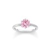 Thomas Sabo TR2474-051-9-54 Silver prstýnek with pink Stone in Brilliant-cut