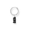 Thomas Sabo CR726-052-11 Silver Single creole With Black Gold Bear Pendant