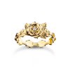 Thomas Sabo TR2482-414-39-56 Gold-plated prstýnek Roses Romance