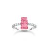 Thomas Sabo TR2459-052-9-52 Silver prstýnek with pink Gold Bears and Zirconia