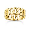 Thomas Sabo TR2497-413-39-56 prstýnek - chain links wide gold plated