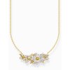 Thomas Sabo KE2085-414-4-L45V chain flower with stones gold plated