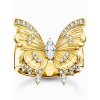 Thomas Sabo TR2495-414-14-56 Cocktailprstýnek butterfly gold plated