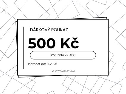 Dárkový poukaz v hodnotě 500 Kč