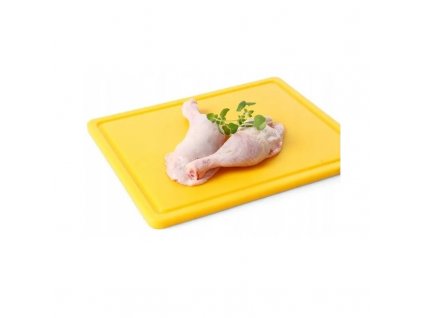 Doštička na krájanie hydiny hladká HACCP 32x26x1,2 cm žltá