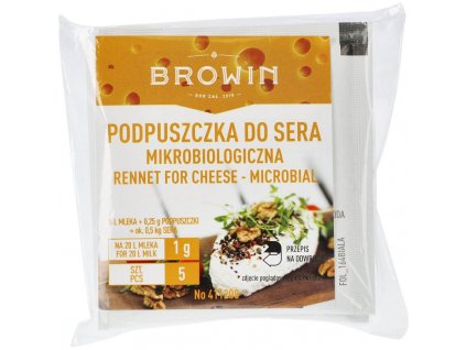 podpuszczka mikrobiologiczna do serow 5x1g na 100 l