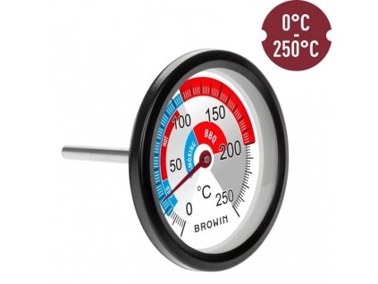 Teploměr do udírny BBQ 0-250°C kulatý