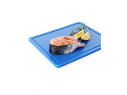 Prkénko na krájení ryb HACCP 32x26x1,2 cm hladké modré