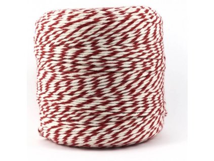 396 bile uzenarske nite snury bavlna bilo cervene 2mm 500g