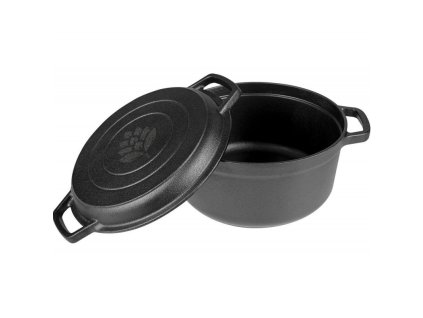 873 litinovy hrnec s panvickou 3 5 l