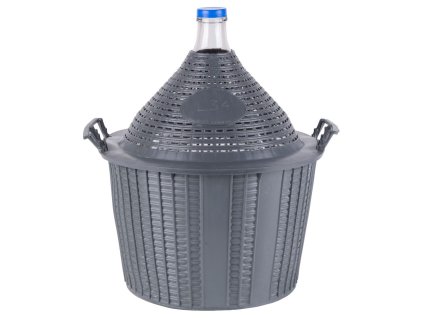 Demižón Strend Pro Cada Inco, 34 lit. sklenený, demižón na víno a pálenku, plastový kryt