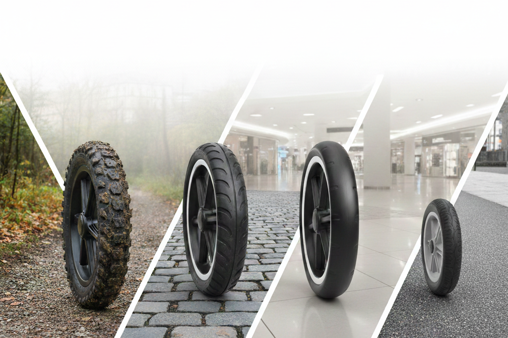 Jaká jsou u kočárků použitá kola a rozdíly mezi nimi