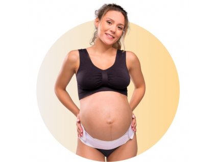 CARRIWELL Těhotenský nastavitelný podpůrný pás pod bříško - BÍLÝ 2024
