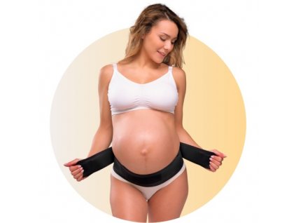 CARRIWELL Těhotenský nastavitelný podpůrný pás pod bříško - ČERNÝ  2024