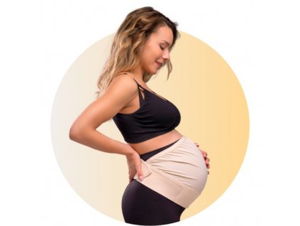 CARRIWELL Těhotenský nastavitelný podpůrný pás přes bříško BÉŽOVÝ 2024