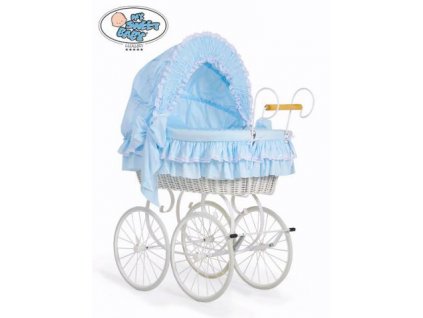 Bílý retro koš s bílým podvozkem - DOMÁCÍ LUXUSNÍ KOČÁREK > varianta 72100-172 2026