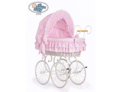 Bílý retro koš s bílým podvozkem - DOMÁCÍ LUXUSNÍ KOČÁREK > varianta 72100-173 2026