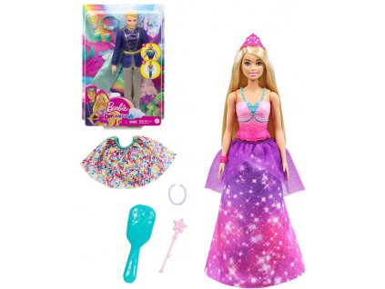 MATTEL BRB Dreamtopia panenka Barbie / panák Ken s transformací 2v1