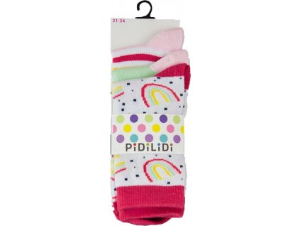 ponožky dívčí - 3pack, Pidilidi, PD0126, Holka (Velikost 27-30)