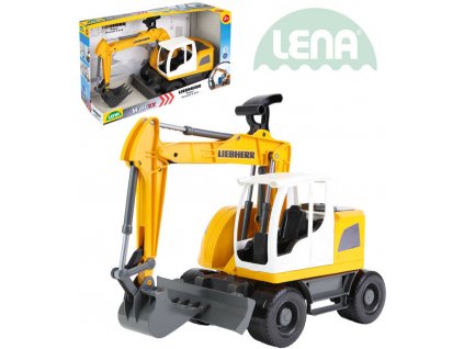 LENA Bagr funkční 48cm Worxx 1:15 Liebherr A918 Litronic plast v krabici