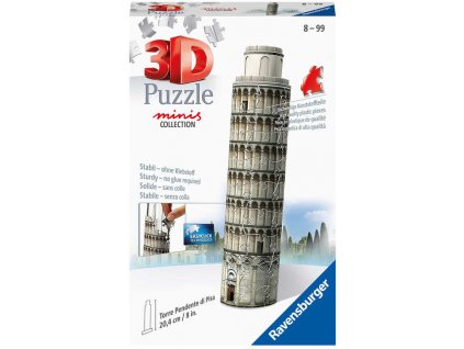 RAVENSBURGER Puzzle 3D Mini budova Šikmá věž v Pise 54 dílků plast