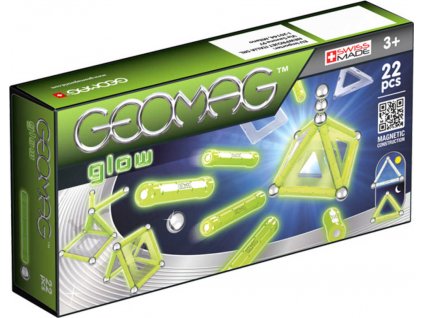 GEOMAG Glow 22 dílků ve tmě svítící magnetická STAVEBNICE