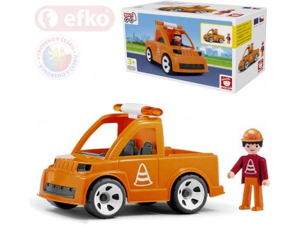 EFKO IGRÁČEK MultiGO Set auto vozidlo silniční údržby s cestářem STAVEBNICE