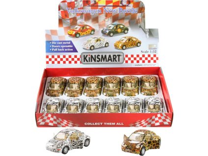 KINSMART Auto model 1:32 VW New Beetle kov PB 13cm 2 druhy