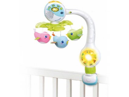 VTECH Baby zpívající kolotoč 3v1 s ptáčky na baterie Světlo Zvuk CZ pro miminko