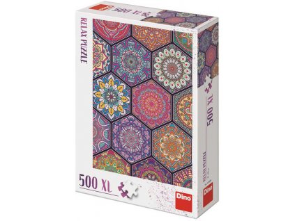 DINO Puzzle 500 dílků XL Mandaly 47x66cm skládačka