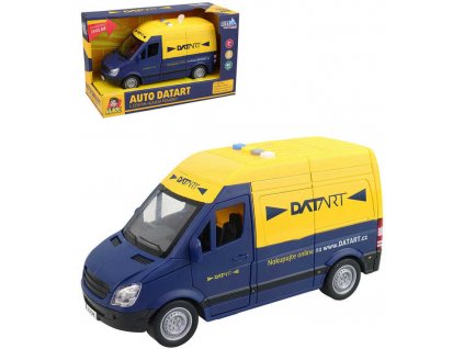 Auto dodávka 22cm Datart na setrvačník na baterie 1:16 Světlo Zvuk CZ kov