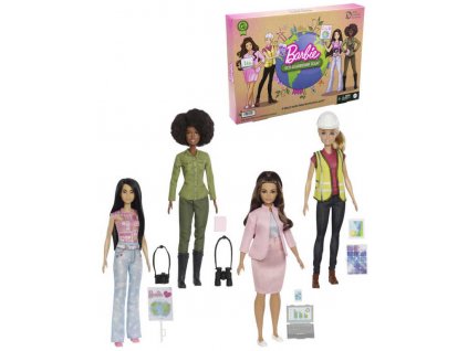 MATTEL BRB Povolání Ekologie je budoucnost set 4 panenky Barbie s doplňky