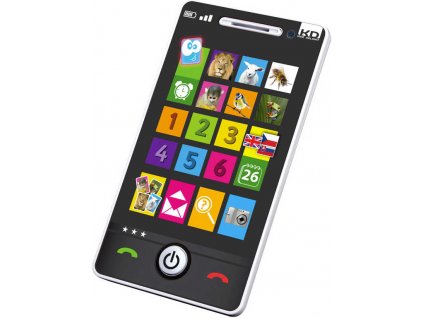 Telefon smartphone dětský dotykový 4 hry naučný na baterie CZ/SK/AJ Zvuk