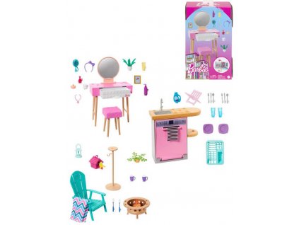 MATTEL BRB Stylový nábytek herní set doplněk k panenkám Barbie