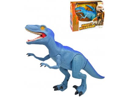 ADC Mighty Megasaur Raptor chodící dinosaurus 40cm ještěr na baterie Světlo Zvuk